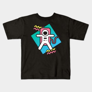 Retro 90s Astronaut Aesthetic Kids T-Shirt